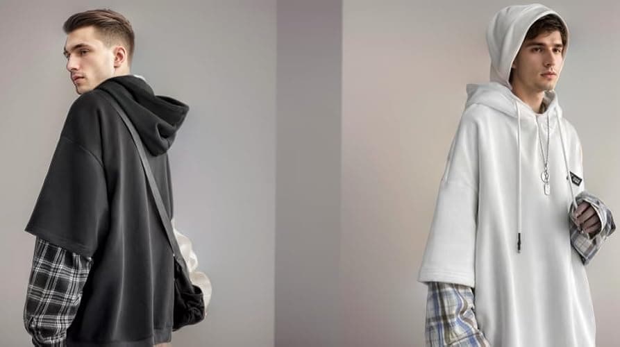 ZITEZHGO Emo Hoodie Streetwear Hoodies for Men Women Teen Boys Oversized Pullover Patchwork Sweatshirt thumbnail 6