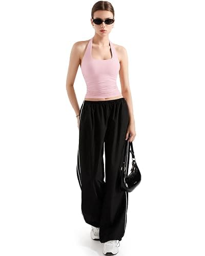 SUUKSESS Women Halter Tank Tops Double Lined Backless Y2K Trendy Going Out Tops thumbnail 6