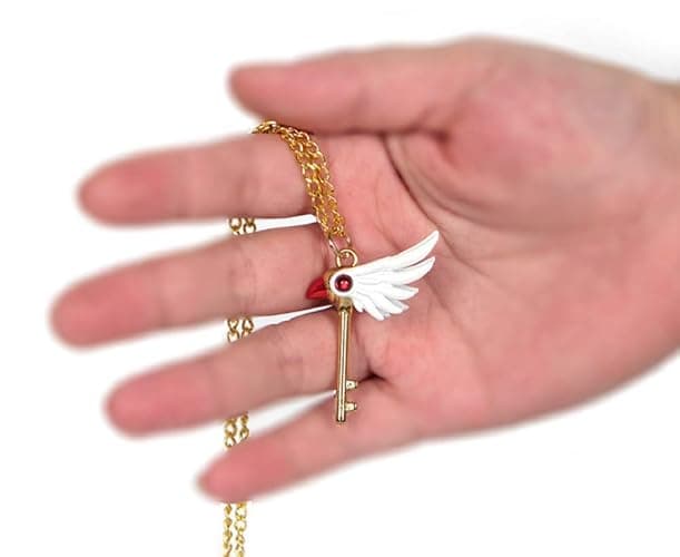 GK-O Anime Card Captor Sakura Kinomoto Sakura Star Wand Keyring Necklace Pendant Key Chain thumbnail 5