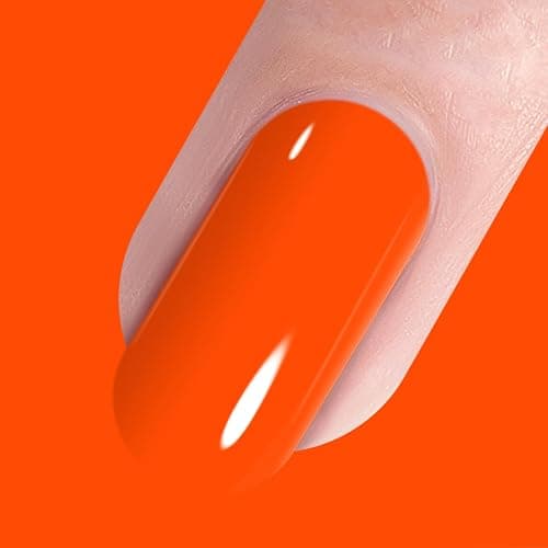 Vishine Fluoreszierender Gel-Nagellack, Orange, 8 ml, UV-/LED-Gel, Nagelkunst, DIY-Maniküre für Mädchen und Frauen, #061 thumbnail 3