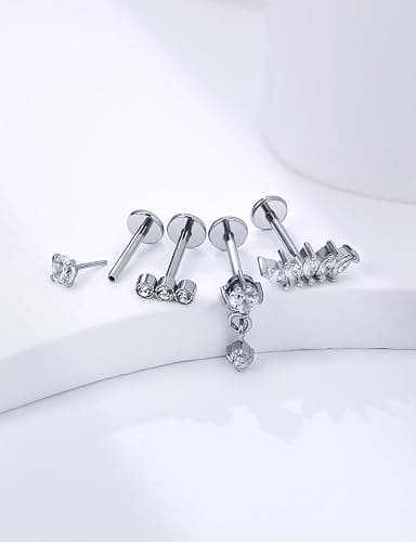 Lsnevsie 14K Gold Filled 20G 18G 16G Threadless Flat Back Earrings Studs Surgical Stainless Steel Push In Nose Rings Studs Tragus Forward Helix Conch Cartilage Earrings Piercing Jewelry For Women Men thumbnail 5