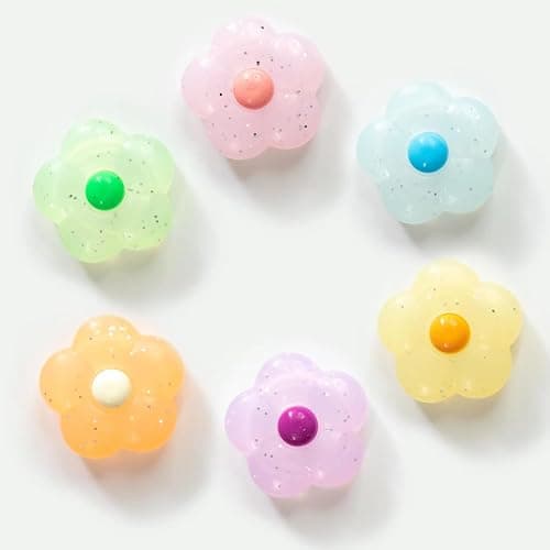 PERFECTSIGHT Cute Glitter Flower Thumb Grip Caps Compatible with Nintendo Switch/OLED/Switch Lite Console, Button Cover for NS Joycon Controller, 6PCS Kawaii Joystick Cap Flower thumbnail 7