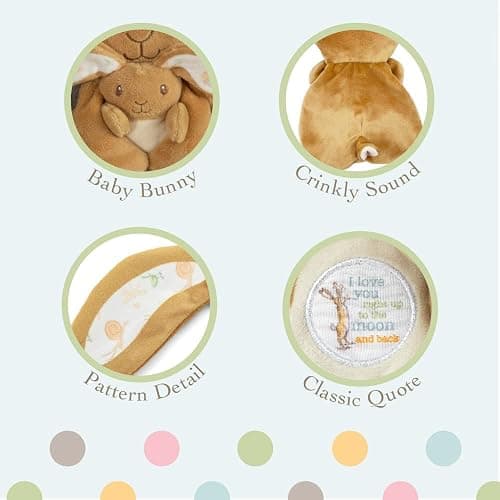 Kids Preferred Guess How Much I Love You Cute Bunny Plush Lovey Crinkle Security Blanket for Infants, Babies, Toddlers and Kids thumbnail 7