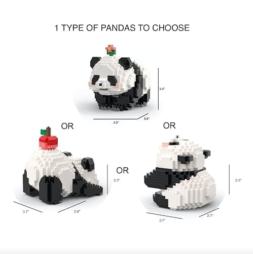 CoPlanaire Flower Panda Mini Building Blocks, 983 PCS Micro Animal Building Toy Bricks for Girls Boys and Adults thumbnail 3