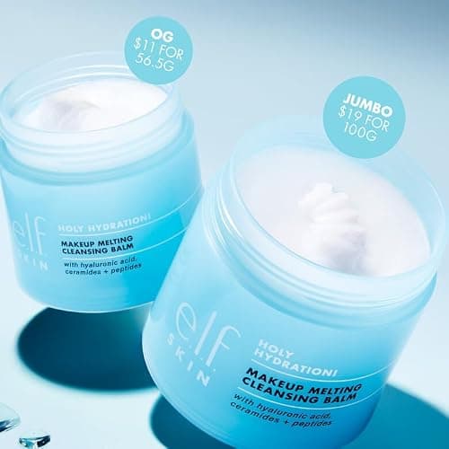 e.l.f. SKIN Holy Hydration! Makeup Melting Cleansing Balm JUMBO, Face Cleanser & Makeup Remover, Infused with Hyaluronic Acid to Hydrate Skin, 3.5 Oz thumbnail 3