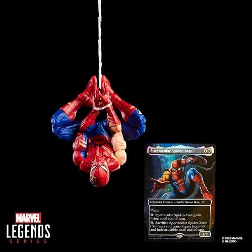 Marvel Legends Series Magic: The Gathering Battle-Damaged Spider-Man, 6-Inch Action Figure Toy & Exclusive Foil Collectible Card Game Trading Card thumbnail 11