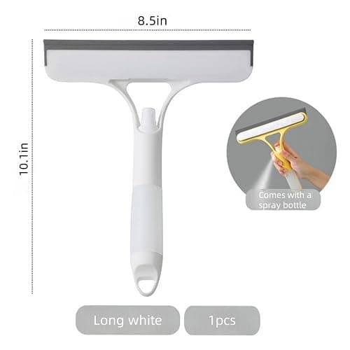 Shower Squeegee for Glass Doors All-Purpose Window Squeegee for Tile Shower Walls Mirror Bathroom Car Window Cleaning (White) thumbnail 2