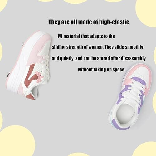 ANEFUN Roller Skate Shoes for Women Girls Sneakers with Detachable Wheels Sport Shoe Suitable for Halloween Christmas Birthday Party Gifts thumbnail 7