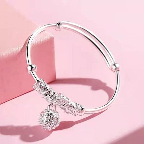 Sterling Silver Bracelets For Women 925 Sterling Silver Beads Bangle Bracelet Transfer Lucky Cuff Bracelet Adjustable Fashion Women Jewelry thumbnail 3