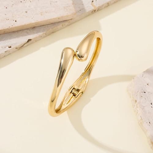 Chunky Gold Bangles Bracelets - Image 1
