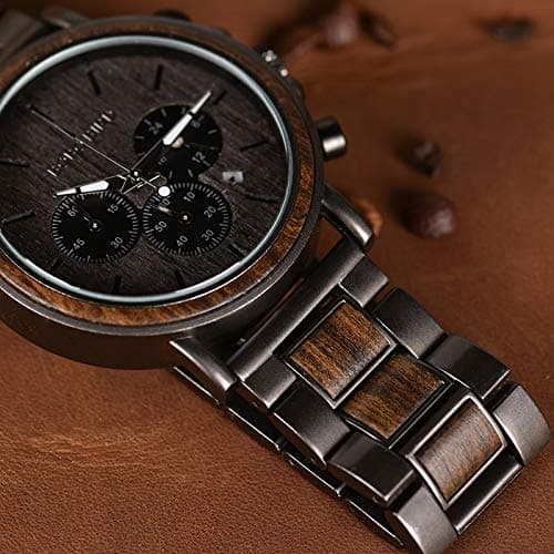 2win Engraved Wooden Watch for Boyfriend My MAN Fiancé Husband Customized Personalized Wood Watches for Men Birthday Anniversary Personalized Watch thumbnail 6
