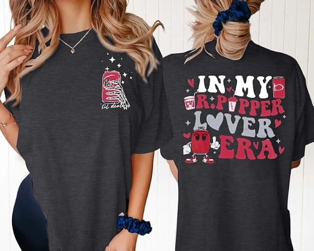 Drinks Oversized Shirt Women Funny Saying Graphic Tees Vintage Drinks Lover Short Sleeve Tops thumbnail 3