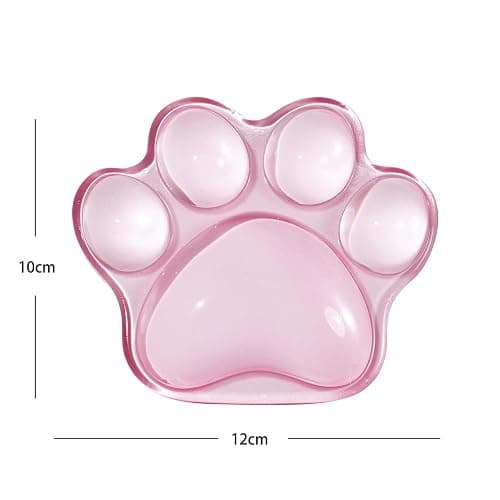 Cat Paw Mouse Wrist Rest, Pink Gel Clear Mouse Wrist Support Pad, Cute Ergonomic Wrist Cushion for Mouse, Soft Transparent Wrist Pain Relief for Office Home Desk Computer Mouse(Pink) thumbnail 3