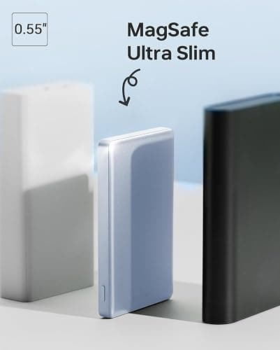 ULiXWH 10,000mAh for MagSafe Power Bank Ultra Slim, Magnetic Wireless Charger with USB-C Cable, Fast Charging Portable Battery for iPhone 17 Pro Max/17 Pro/Air/16/15/14/13, Blue thumbnail 3