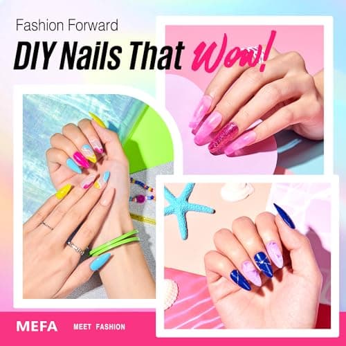 MEFA 35 Pcs Gel Nail Polish Set, 32 Colors All Seasons Collection Gel Nail Polish Blue Red Pink Nail Art Manicure DIY Salon Home Halloween Decoration Beginners Gifts for Women thumbnail 4