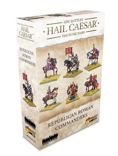 Warlord Roman Britain Hail Caesar Epic Battles: Republican Roman Commanders Tabletop Miniatures - Plastic Paintable Roman Britain Soldiers Set, Table Top 28mm Military Minifigures for Adults - Image 1