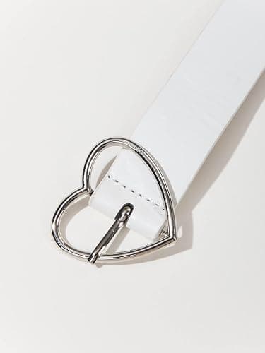 White Heart Belt - Silver Buckle thumbnail 2