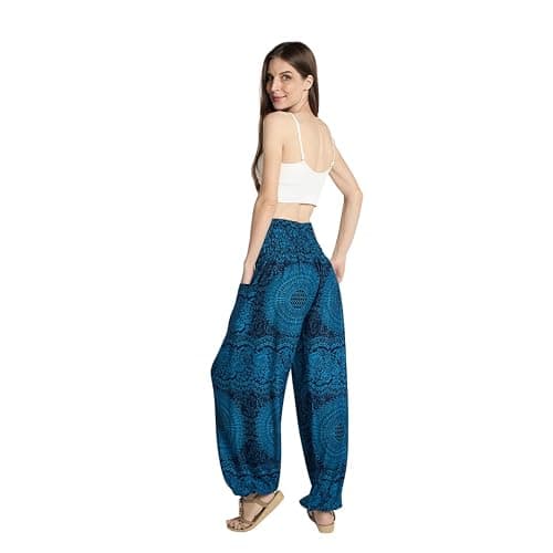 Tranquil Threads High-Waisted Boho Harem Yoga Pants for Women thumbnail 3