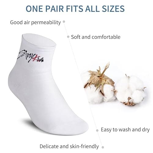 X9H8N9 2 Pairs Stray Socks Unisex Ankle Athletic Skz Socks Stay Fans Gifts Merch for Girls Men's and Women's thumbnail 3
