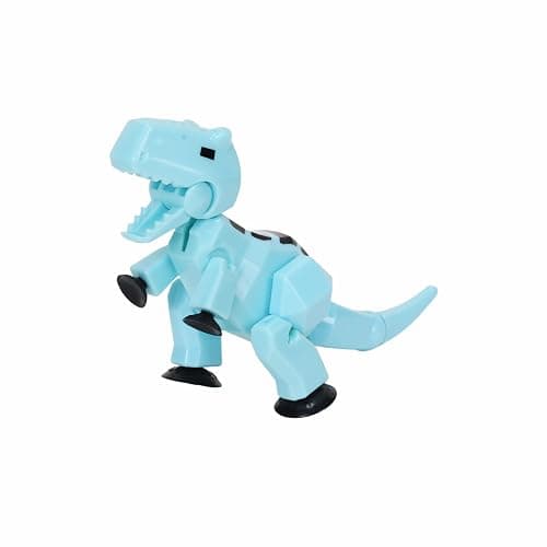 Zing Stikbot MEGA Dino, 6" Long x 3" Tall StikBot, Create Stop Motion Animation, Age 4+ (Ice Blue - Carnotaurus) - Image 1