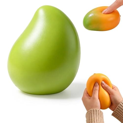 Crunchy Mango Squishy, 2026 New Fast Rebound Chameleon Mango Stress Ball (green-1pcs) - Image 1