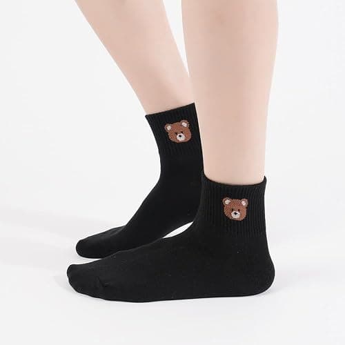 kikiya socks Women Ankle | 4-6 Pairs Heart Design Cute Animal Graphic Novelty Fruit Print Ladies Girls Cotton Socks | US 6-8 thumbnail 8
