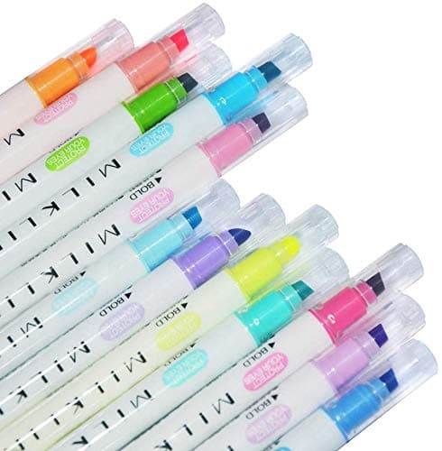 EooUooIP Highlighters Pen, 12 Colors Broad and Fine Tips Pastel Pens Pastel Highlighters for School Student Office thumbnail 7