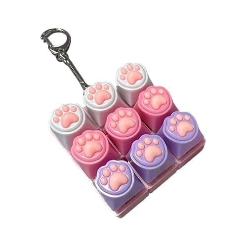 Silent Keyboard Fidget Toy, Keyboard Clicker Toys for Adults, Silent Keyboard-Fidget Clicker, Portable Mechanical Keychain Fidget-Sensory Fun Toys for Anxiety Decompression & Stress Relief (Purple) - Image 1