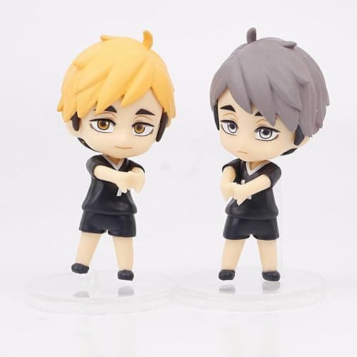 QAHEART Shoyo Figures 8PCS Set, Tobio Kageyama/Kotaro Bokuto/Kozume Kenma Anime Figure Statues 7.5CM thumbnail 4