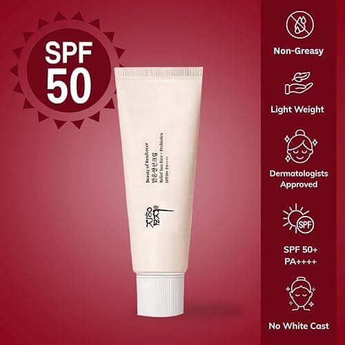 🌟🌟 Relief Sun Organic Sunscreen SPF 50+ PA++++ – Lightweight Korean UV Protection for Face – Rice and Skin-Balancing Probiotics – 50 ml / 1.69 fl oz thumbnail 2