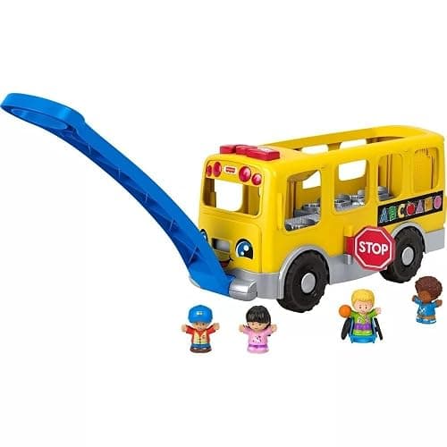 Fisher-Price Little People Toddler Learning Toy, Big Yellow Bus Musical Pull-Along Vehicle for Pretend Play Kids Ages 1+ Years - Image 1