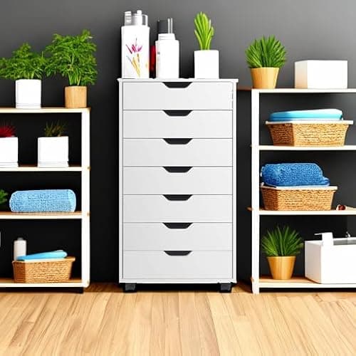 Winsome Halifax 7-Drawer Composite Wood Cabinet, White (10792) - 7 Drawers - White thumbnail 5