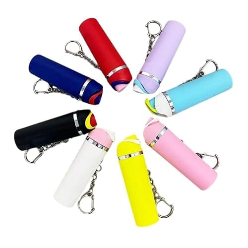 Ashflarerum Mini Water Bottle Keychain For Owala Chapstick Holder, Cute Cup Mini Tumbler Keychain thumbnail 2