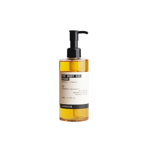 JUNO & Co. Body Oil Rinse Shower Cleanser, Hydrating Wash with Rice Bran, Meadowfoam Seed & Calendula, Softening & Balancing for Dry or Sensitive Skin, Unisex, Daily Use Formula, 9.13 fl oz. - Image 1