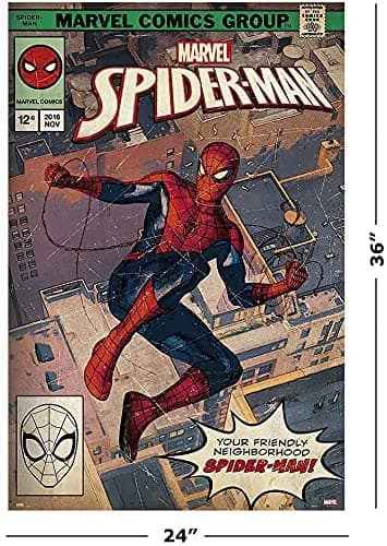 Spider Man Comic Book Cover Poster, Size 24x36 (Spider-Man) thumbnail 2
