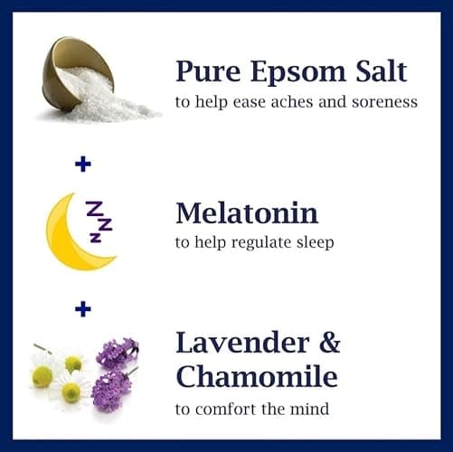Dr Teal's Melatonin 5-Piece Bath Gift Set - Give the of Better Sleep Contains 11 oz Soak, 3 Bath, Body Wash, 1 Oil, & Lotion At Home Spa Kit Pure Epsom Salt 80 Ounce thumbnail 4