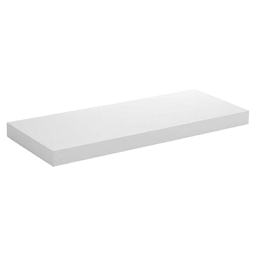 Urbn-Living 60cm White Wooden Floating Wall Mount Shelves Display Unit - Image 1