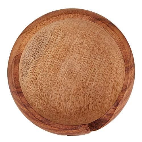 Eximious India Christmas Gifts Wooden Yarn Bowl Knitting Bowl Large Crochet Yarn Holder Handmade Crocheting Accessories and Supplies Organizer 7 x 3 (Two Tone) thumbnail 5