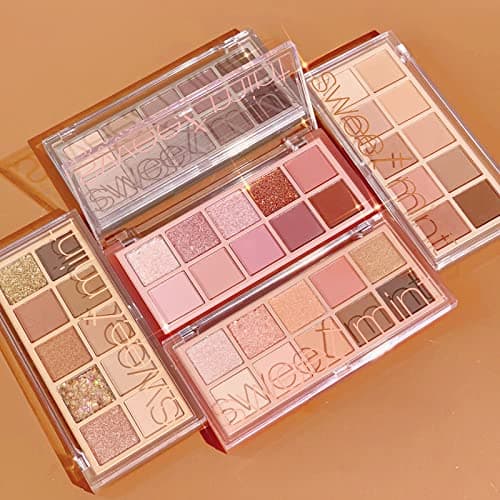 Go Ho 10 Colors Eyeshadow Palette,Matte&Glitter&Shimmer Eyeshadow Korean Makeup,Long Lasting Blendable Shades,Naturing-Looking,Waterproof Cool Eye Shadow Makeup Palette,01 - 01 Colors Peach Style thumbnail 8