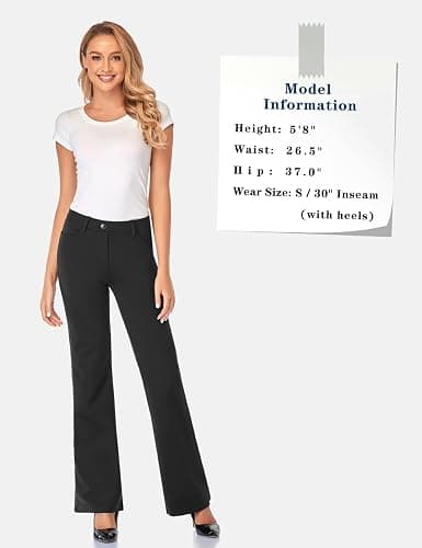 Tapata Women's 28''/30''/32''/34'' Stretchy Bootcut Dress Pants with Pockets Tall, Petite, Regular for Office Work Business thumbnail 6