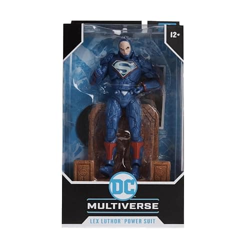McFarlane Toys DC Multiverse Lex Luthor in Blue Power Suit 7" Action Figure with Throne & Accessories thumbnail 2