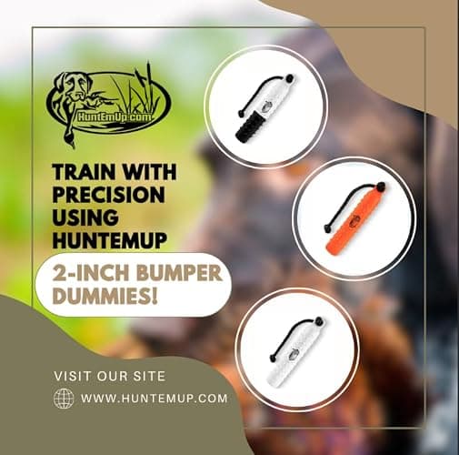 HuntEmUp Dog Training Bumper for Hunting & Sporting Dogs - Floating, Waterproof Fetch Dummy with Integrated Throw Rope, High-Visibility Design thumbnail 2