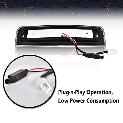 PIT66 LED Bar 3rd Brake Light, Compatible with 2009-2017 Dodge Ram 1500 2500 3500 I Type High Mount Stop Light Rear Tail Cargo Lamps Clear Lens Chrome Housing thumbnail 8