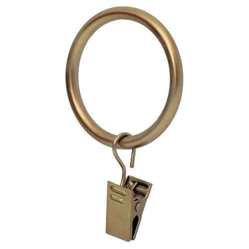 Ivilon Drapery Curtain Clip Rings - Clips Ring for Panels 1.7", Set of 14 Warm Gold - Image 1