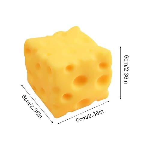 Butter Squishy, Cheese Squishy, Big Cheese Squishy Stress Ball Realistic Design, Slow-Rebound Shapeable Squeeze Ball Sensory Fidget Toy Relieves Stress for Kids and Adults (2pcs-B) thumbnail 3