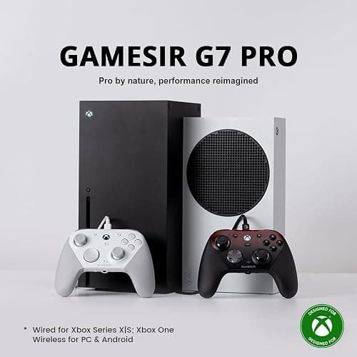 GameSir G7 Pro Wired Controller for Xbox Series X|S, Xbox One, Wireless Gamepad for PC&Android with TMR Sticks, Hall Effect Analog Triggers, 1000Hz Polling Rate, 3.5mm Audio Jack - White thumbnail 8