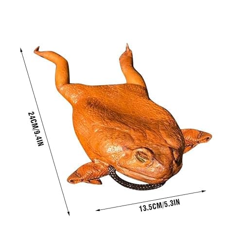 Stylebest Cane Toad Full Body Wallet, Latex Purse with Lanyard for Credit Cards and Cash, Stylish Retro Design Friends, 24x13.5cm (Pink money bag) thumbnail 3