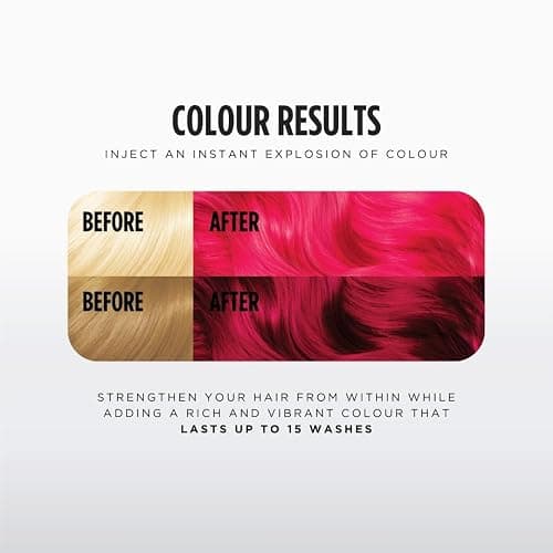 Jerome Russell Colour Bomb Brights – Ruby Red Colour Depositing Hair Mask – Nourishing, Semi-Permanent Colour & Shine Treatment – Vegan, Cruelty-Free, 300 ml thumbnail 4