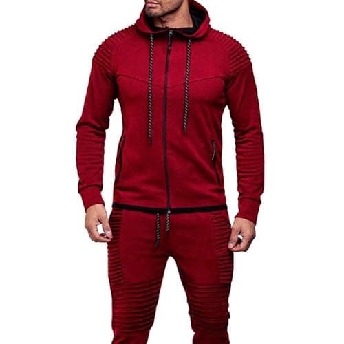 amropi Hommes Jogging Survêtement Sweat-Shirt à Capuche et Pantalon Combinaison de Sport thumbnail 2