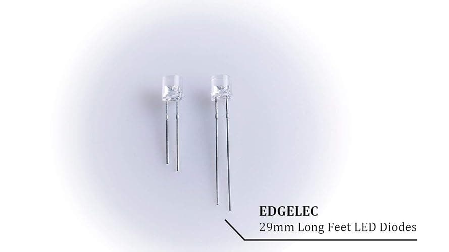 EDGELEC 100pcs 5mm RGB Tri-Color (Red Green Blue Multicolor) 4Pin LED Diodes Common Cathode Diffused Round Lens 29mm Long Lead +300pcs Resistors (for DC 6-12V) Included,Light Emitting Diodes thumbnail 4
